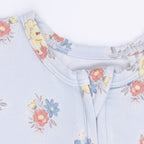 Country Stitch Floral - 2 Way Ruffle Back Zipper Footie