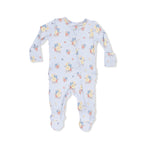 Country Stitch Floral - 2 Way Ruffle Back Zipper Footie