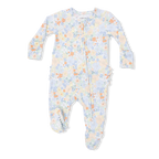 Georgia Floral - 2 Way Ruffle Back Zipper Footie