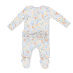 Georgia Floral - 2 Way Ruffle Back Zipper Footie