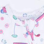Golf Carts and Flowers - 2 Way Ruffle Back Zipper Footie