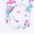 Golf Carts and Flowers - 2 Way Ruffle Back Zipper Footie