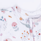 Garden Sea Creatures - 2 Way Ruffle Back Zipper Footie