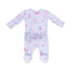 Mermaid Princesses - 2 Way Ruffle Back Zipper Footie