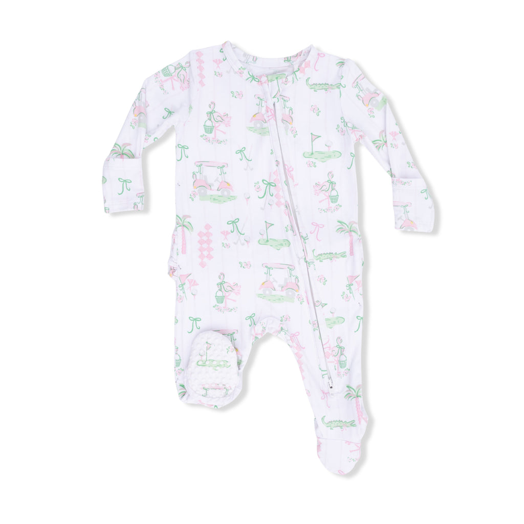 Pretty Golf - 2 Way Ruffle Back Zipper Footie