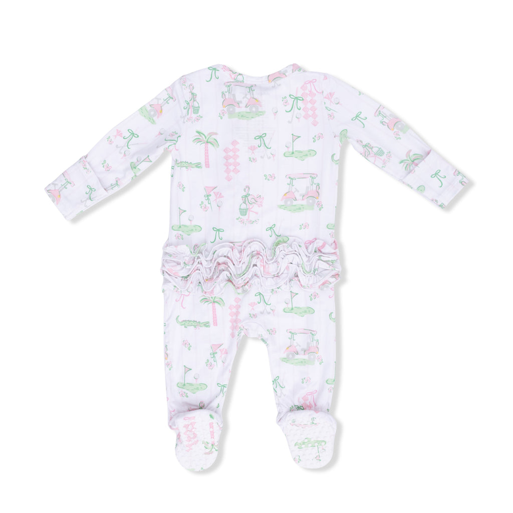 Pretty Golf - 2 Way Ruffle Back Zipper Footie