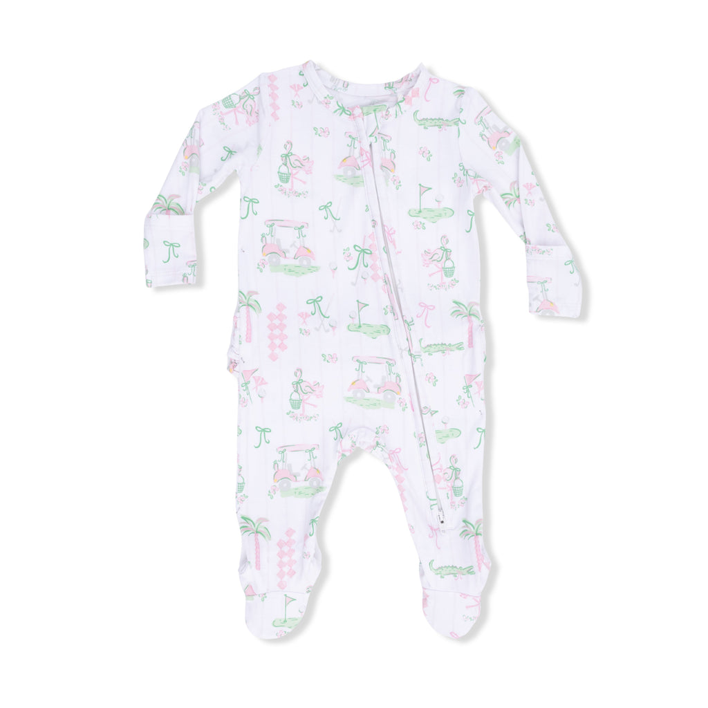 Pretty Golf - 2 Way Ruffle Back Zipper Footie
