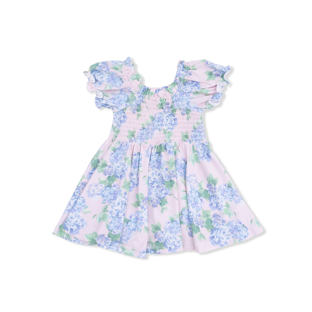 Hydrangeas - Smocked Twirly Dress and Bloomer