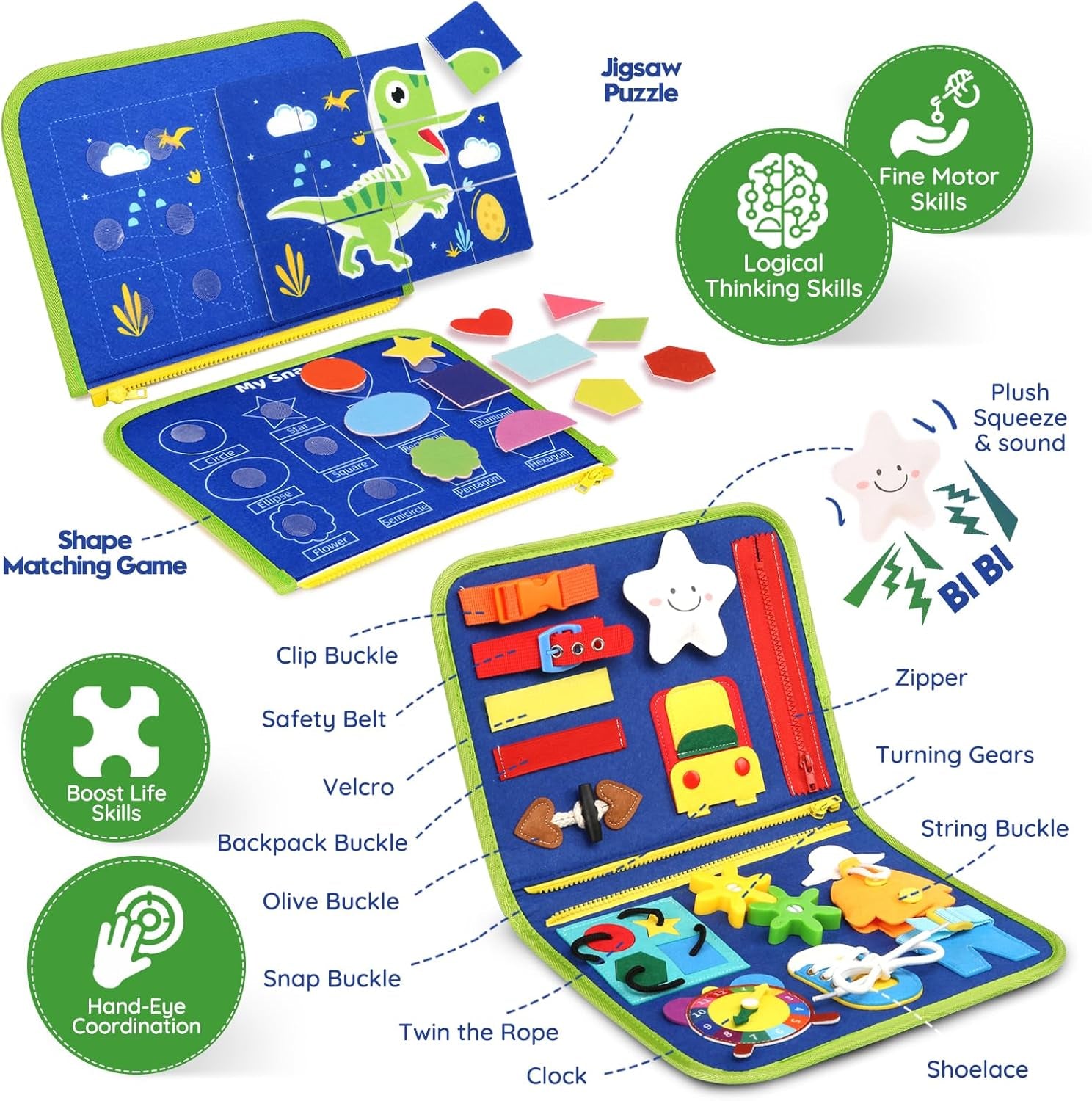 Toddler Sensory Busy Board