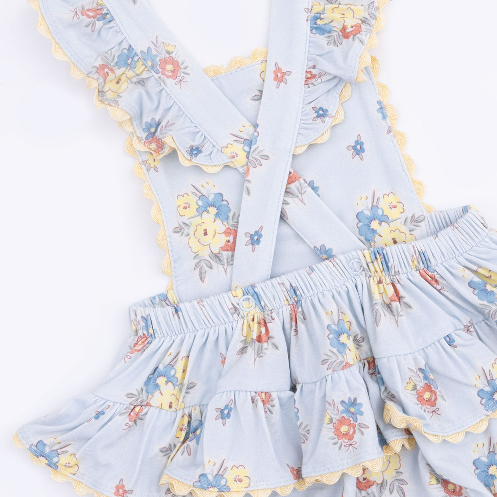Country Stitch Floral - Ric Rac Ruffle Sunsuit