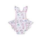 Julep's Floral Patchwork - Ric Rac Ruffle Sunsuit