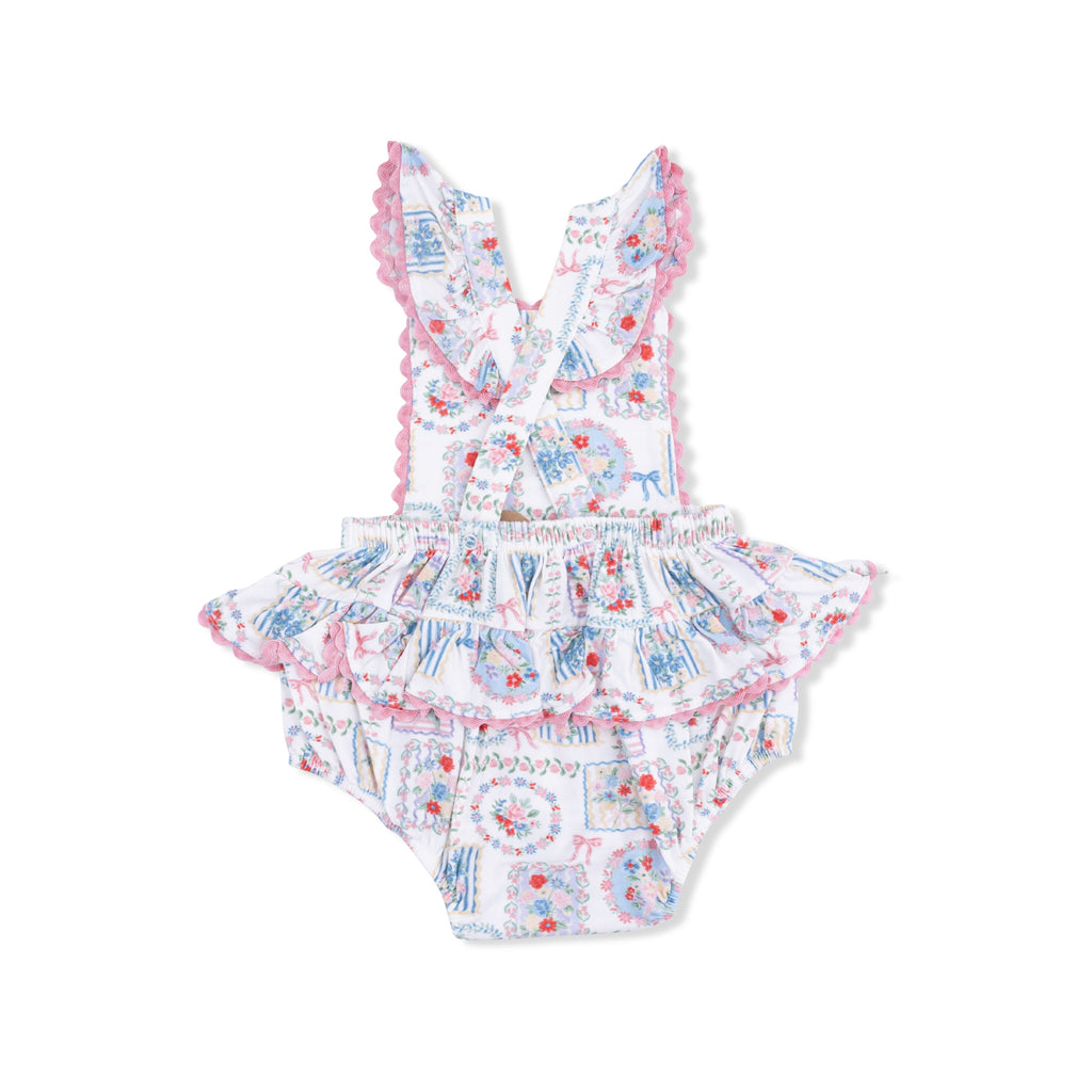 Julep's Floral Patchwork - Ric Rac Ruffle Sunsuit