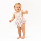 Julep's Floral Patchwork - Ric Rac Ruffle Sunsuit