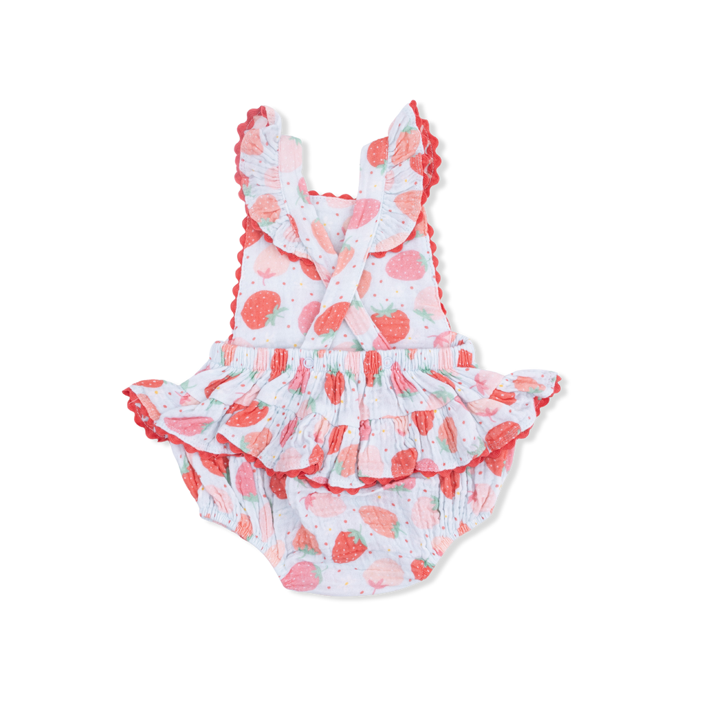 Strawberry Bliss - Ric Rac Ruffle Sunsuit