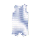 Navy Stripe - Henley Shortie Romper