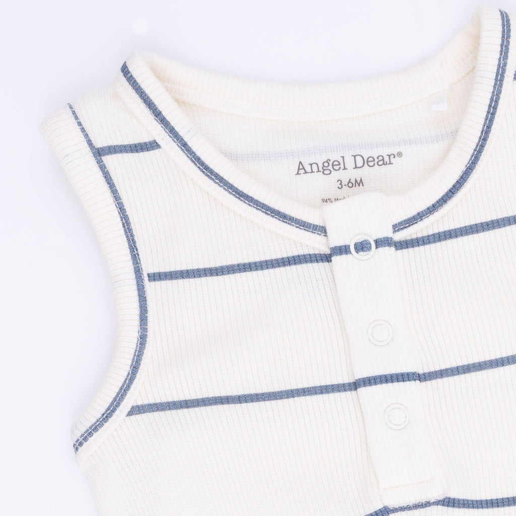 Vintage Stripe - Henley Shortie Romper
