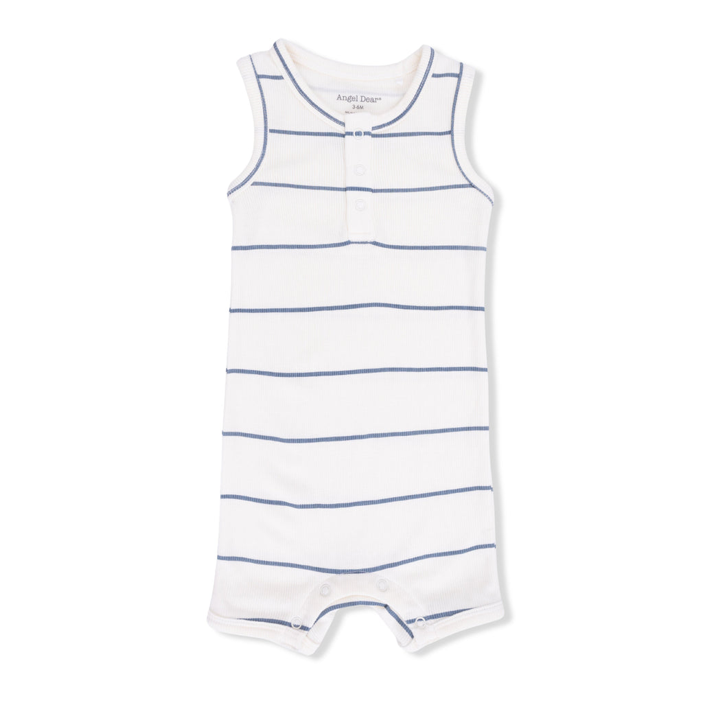 Vintage Stripe - Henley Shortie Romper