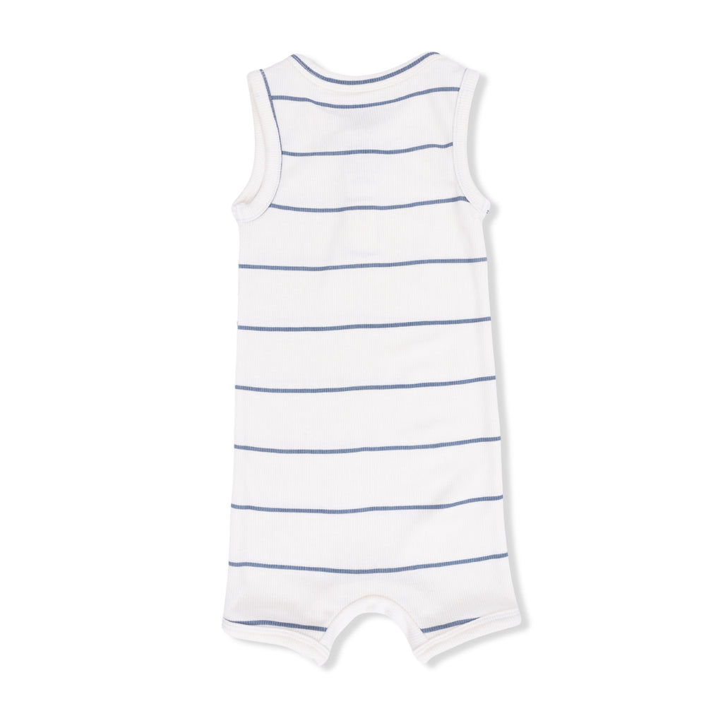 Vintage Stripe - Henley Shortie Romper