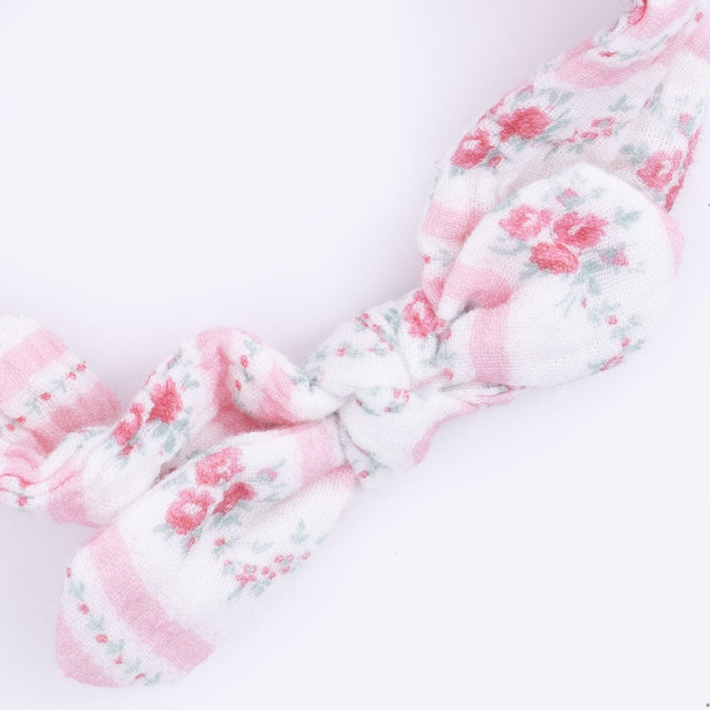 Winding Roses Stripe - Knot Headband