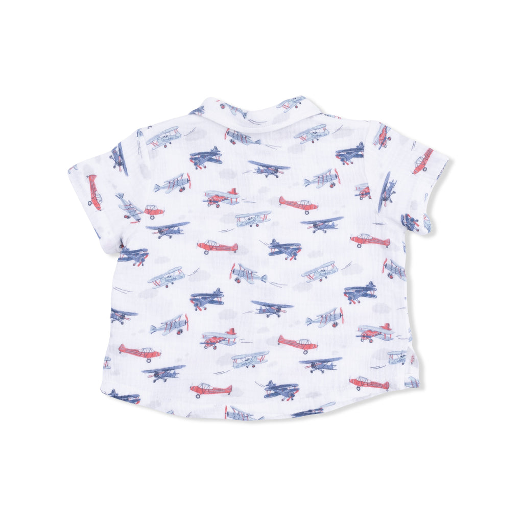 Vintage Planes - Polo Button Up with Everyday Short
