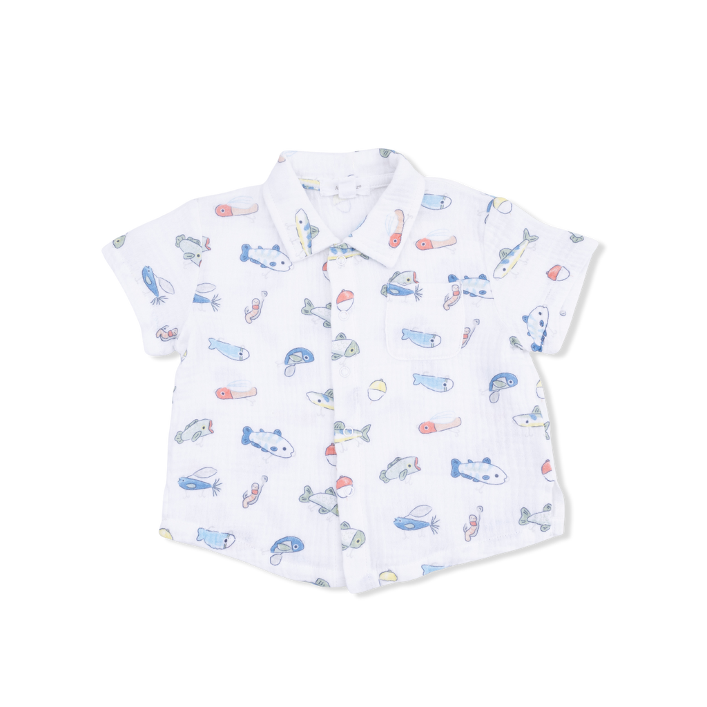 Fishing Lures - Polo Button Up with Casual Short