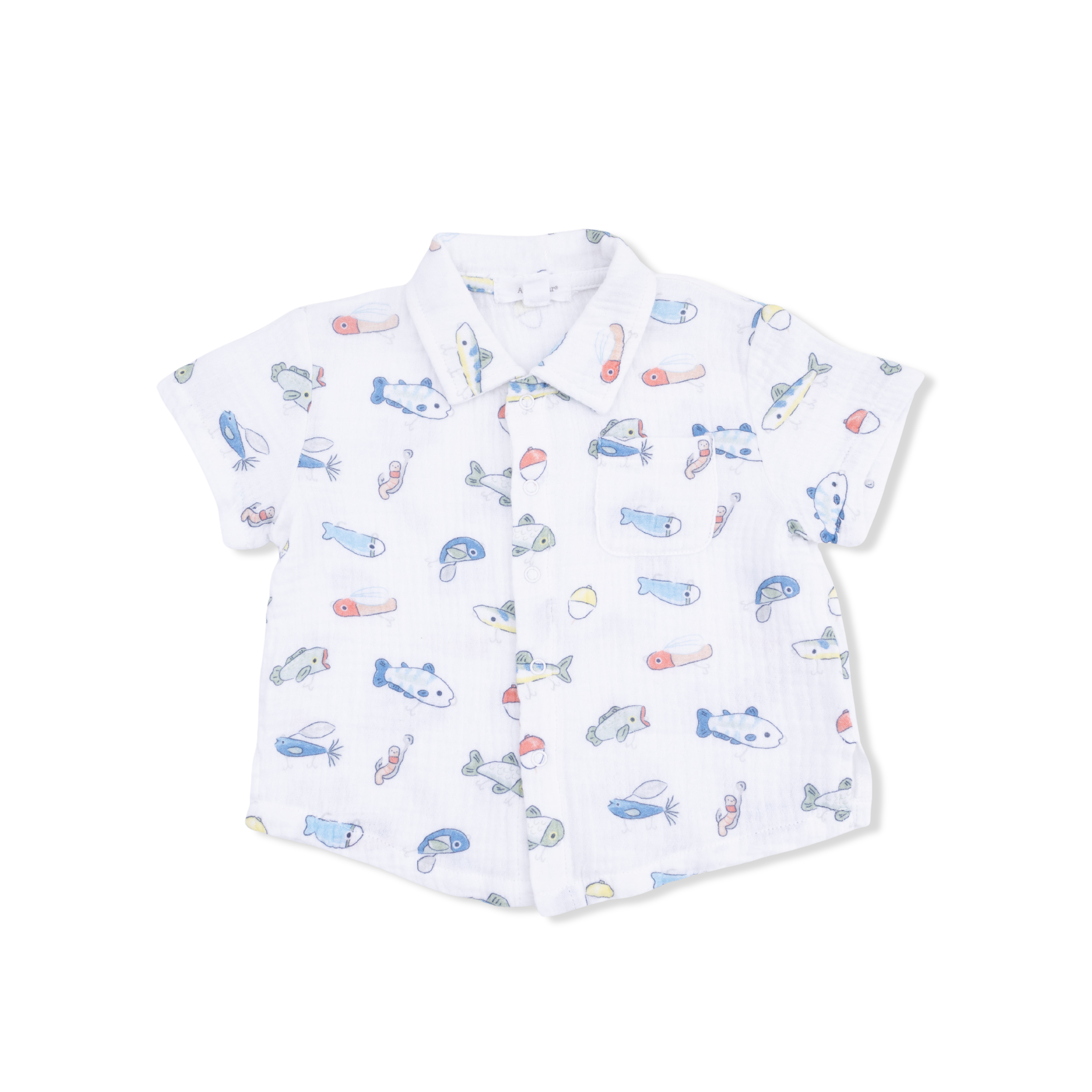 Fishing Lures - Polo Button Up with Casual Short & Bucket Hat