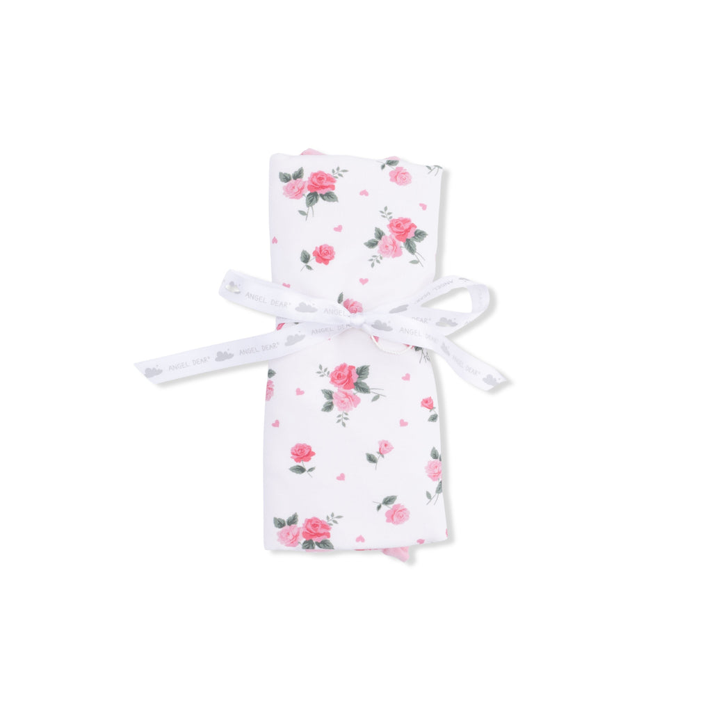 Pink Rosettes - Ruffle Burp Cloth
