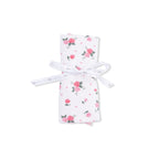 Pink Rosettes - Ruffle Burp Cloth