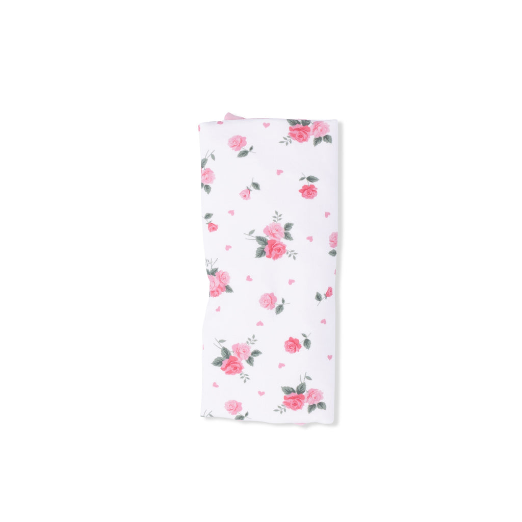 Pink Rosettes - Ruffle Burp Cloth