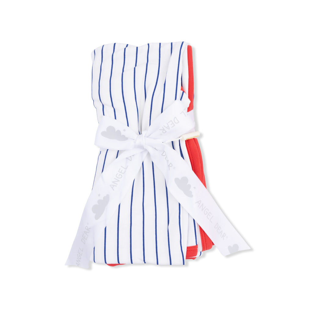 Baseball Stripe - 2 Ply Blanket with Binding