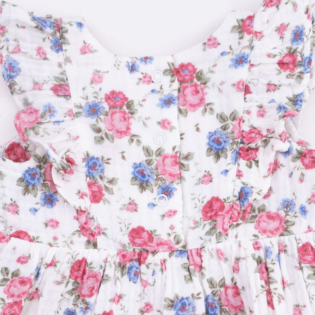 Cabbage Roses - Ruffle Sleeve Dress and Bloomer