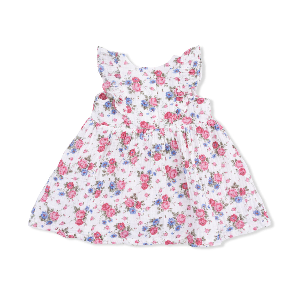 Cabbage Roses - Ruffle Sleeve Dress and Bloomer