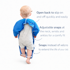 Toddler Bib- full body coverage for self- feeding babies and toddlers