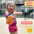 Flipping Holder TRAVEL - food pouch and juice box holder, fits cup holders
