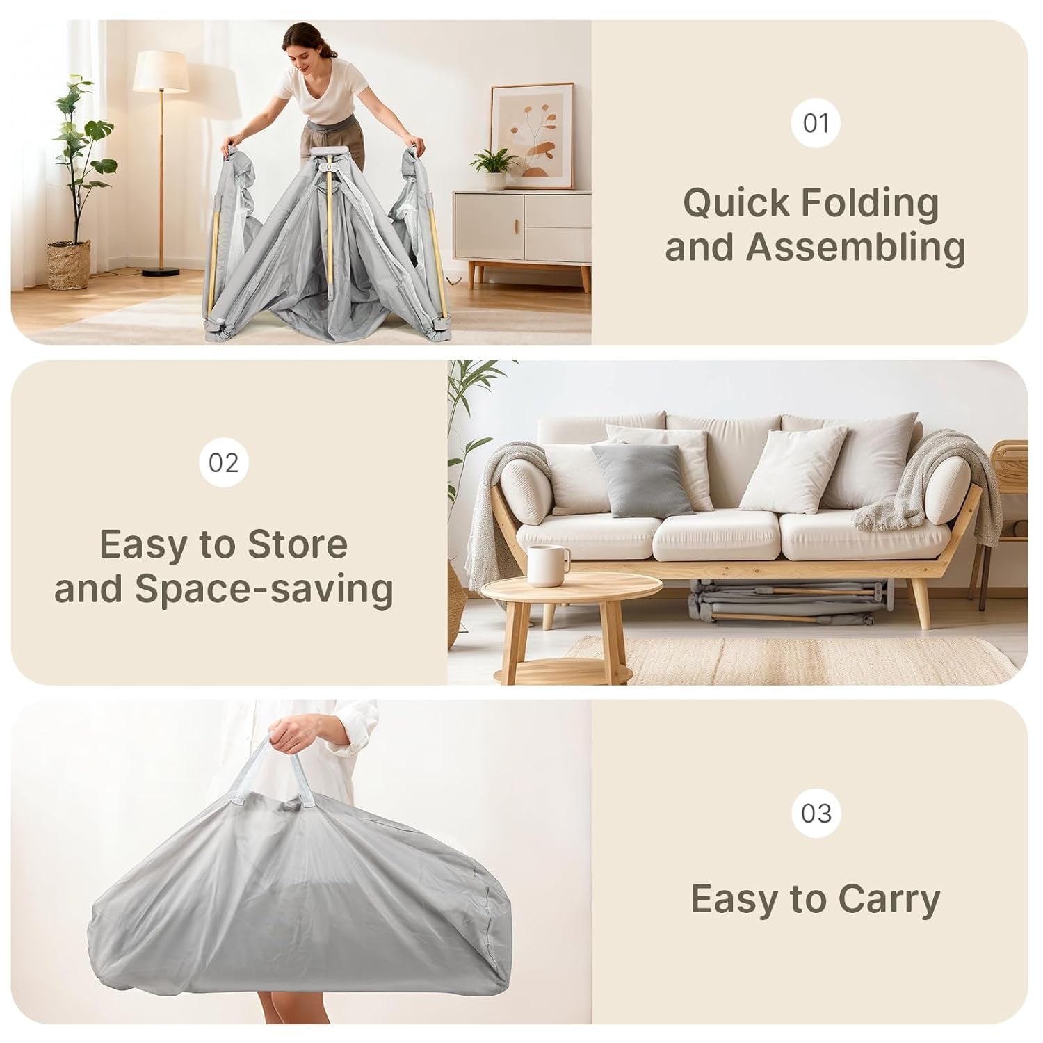 Foldable Baby Playpen with Mat