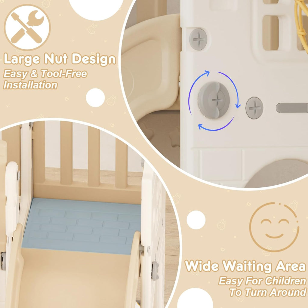 8 in 1 Toddler Slide Playset