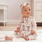 Western Cowgirl Boots Baby Cotton Romper