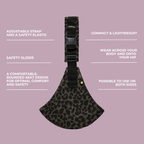 Toddler Carrier Leopard Print Grey